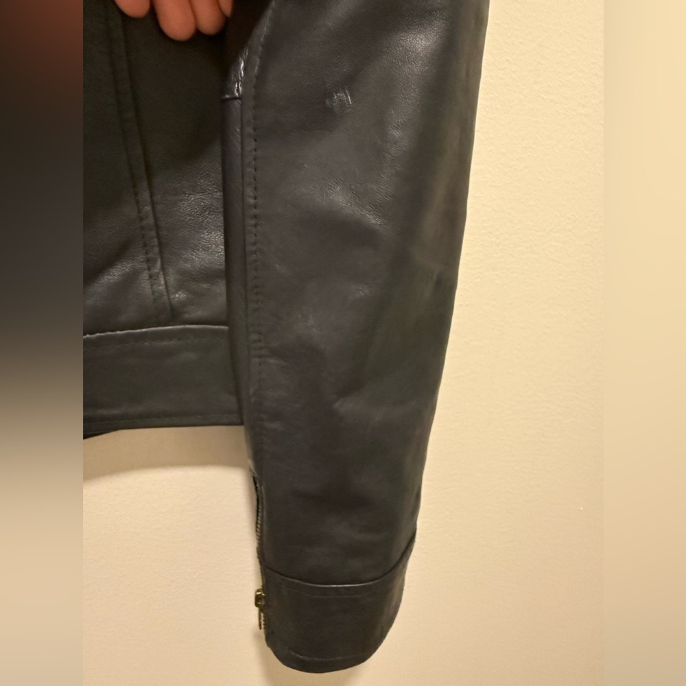 Vera Pelle Black Jacket Made in Italy - Picture 10 of 10